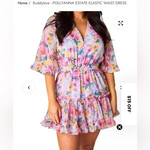 Buddy Love Floral Mini Dress - Pink and Purple